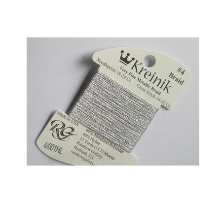 Kreinik #4 Very Fine Braid 001HL