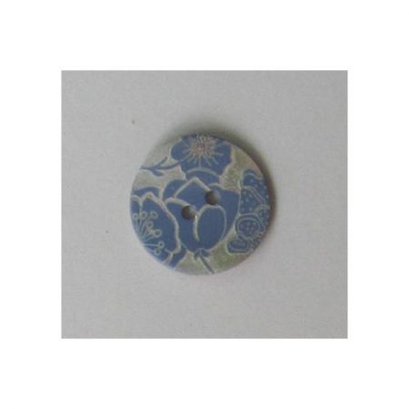 Blue Floral- button