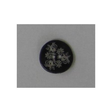 Floral Vine Black - button