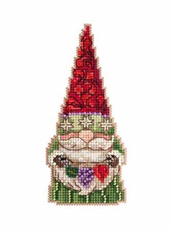 Gnome with Ornaments - Beaded Cross Stitch Kit